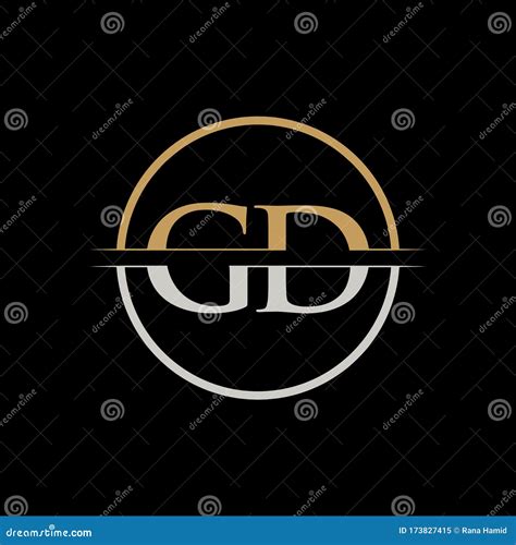 GD Letter Type Logo Design Vector Template Initial Letter GD Logo