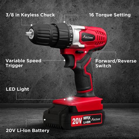 Buy Avid Power V Max Lithium Lon Cordless Drill Set Power Drill Kit