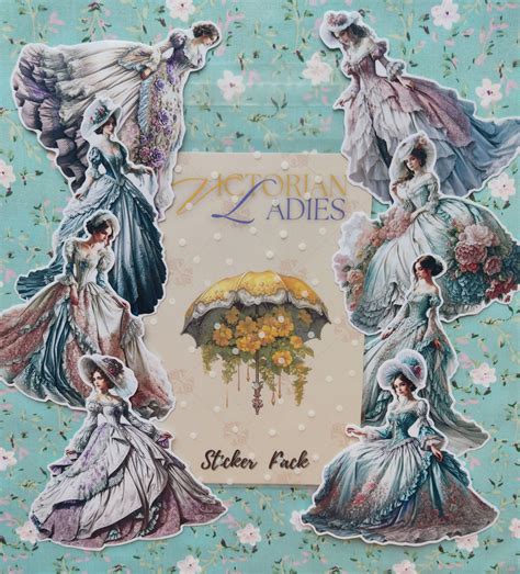 Victorian Stickers Pack Aristocrat Lady Edition Etsy