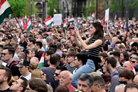 Tens Of Thousands March In Budapest Against Orban