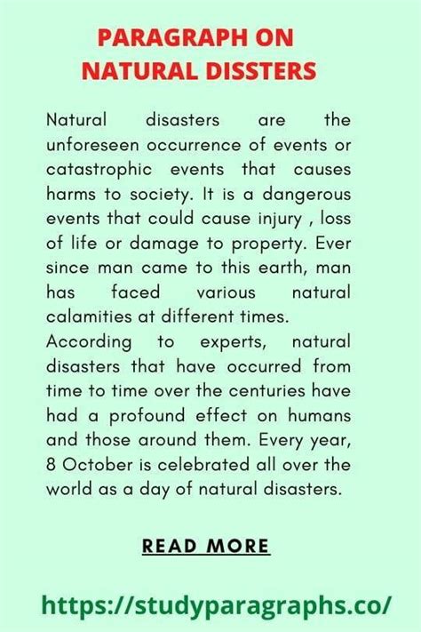 Natural Disasters Essay 200 Words