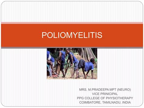 Poliomyelitis Ppt