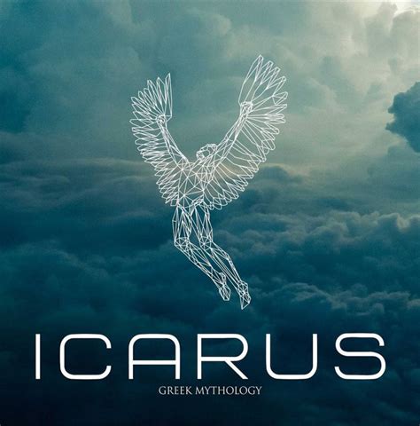 Icarus Greek Mythology Logo Icarus Greek Mythology Sketch Style