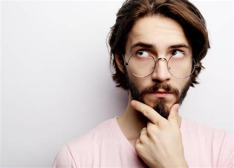 Premium Photo Headshot Of Satisfied Cheerful Man Wearing Glasses Glad