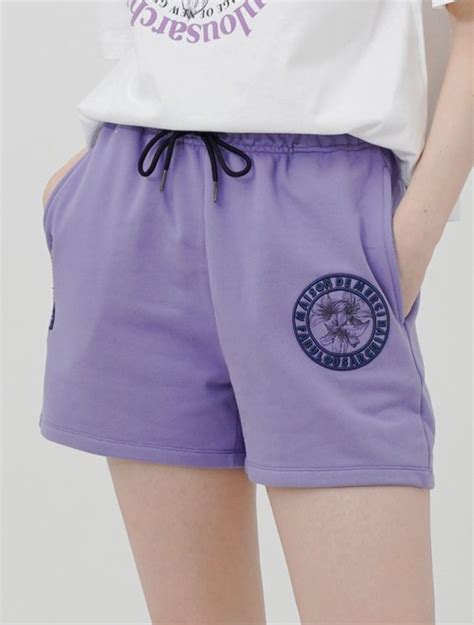 MUSINSA FABULOUS ARCHIVE Women S Emboss Le Reese Shorts Purple Navy