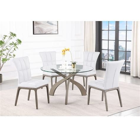 Somette Pogo Round Glass Top Dining Table On Sale Bed Bath And Beyond 38102360