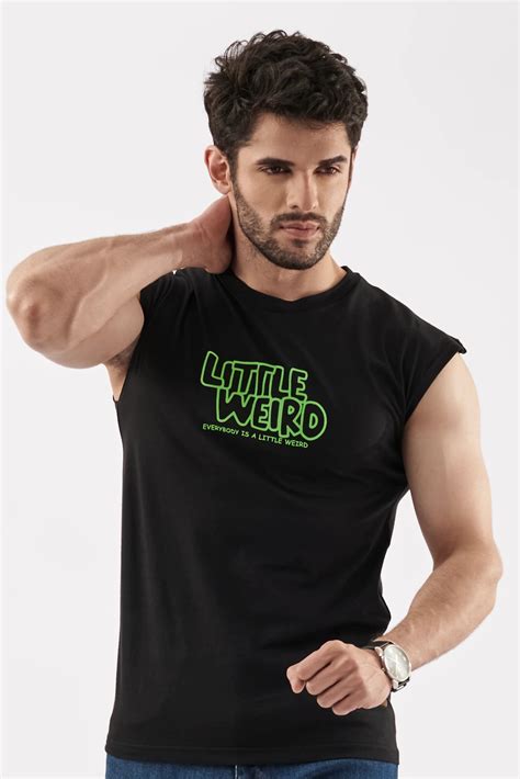 Men S Sleeveless T Shirt Black