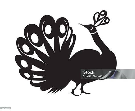 Siluet Merak Ilustrasi Stok Unduh Gambar Sekarang Burung Dekorasi