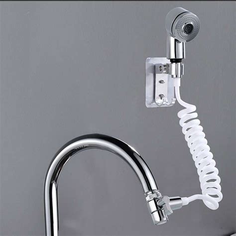 6 IN 1 Bathroom Sink Faucet Sprayer Set External Faucet Shower Clean ...