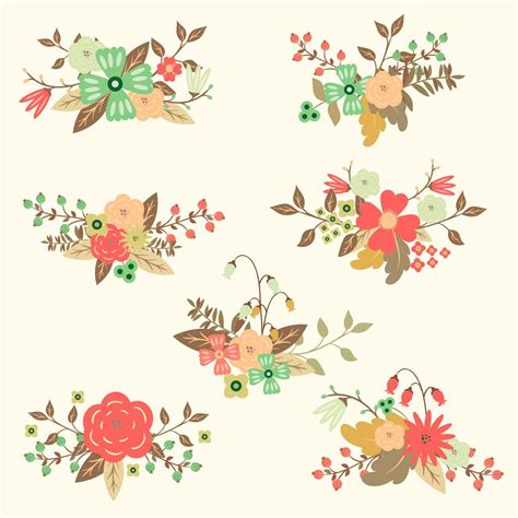 Free vector floral hand drawn set | Free download | Vector free ...