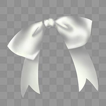 White Simple Bow Ribbon Bow Simple White PNG Transparent Image And