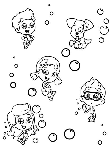 Dibujo E Imagen Bubble Guppies Caracteres Para Colorear Y Imprimir Gratis Para Adultos Y Niños