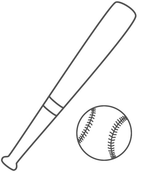 Baseball Bat Coloring Sheet Clipart Best