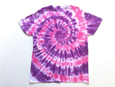 Purple Pink Spiral Tie Dye T Shirt Xl Etsy