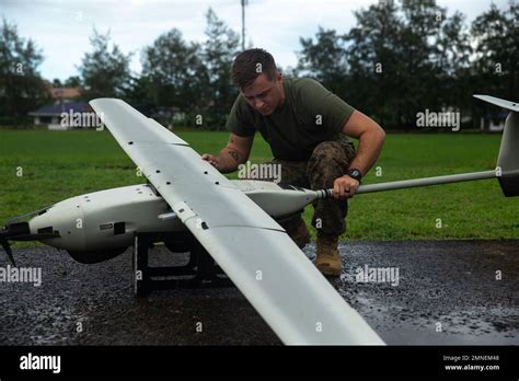 U S Marine Corps Lance Cpl Stephen Gay An Unmanned Aerial Vehicle