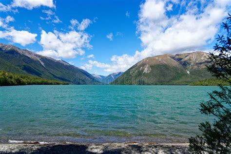 Lake Rotoiti An Alpine Lake In The Tasman Region Of New Zealand Stock