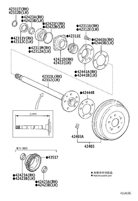 Bearing For Rear Axle Shaft Rh Toyota Yoshiparts