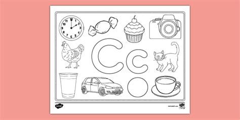 Letter C Coloring Page Profesor Hizo Twinkl