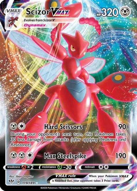 Scizor VMAX 119 189 Darkness Ablaze Ultra Rare Shady Bloom