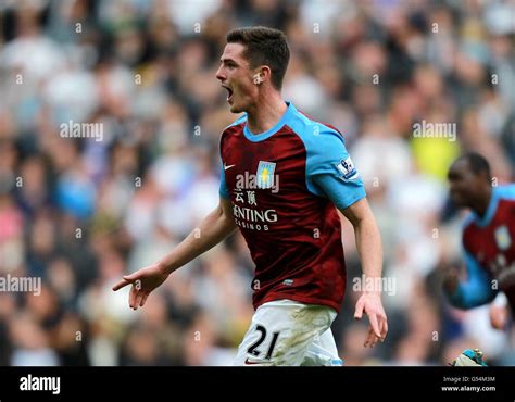 Aston Villas Ciaran Clark Celebrates Scoring Their First Goal Hi Res