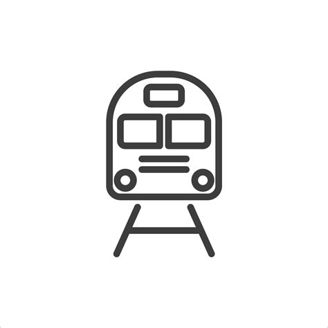 Vector Sign Of The Train Symbol Is Isolated On A White Background