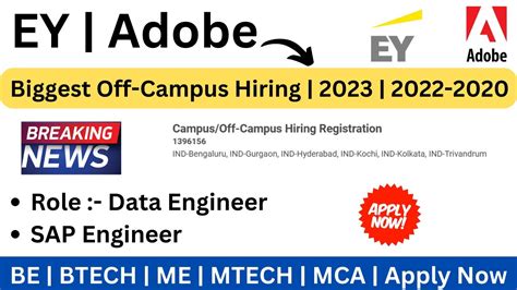 Ey Direct Off Campus Hiring Adobe Hiring Batch