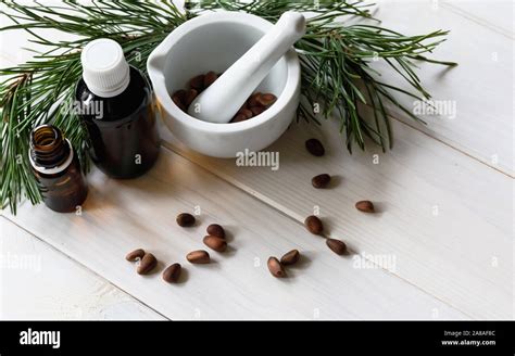 Top View Natural Eco Product Composition Glass Bottles With Cedar Oil