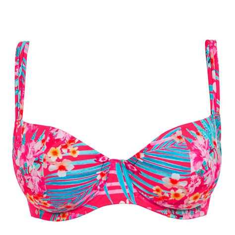 Tropical Punch Wild Sun Uw Sweetheart Padded Bikini Top Brandalley