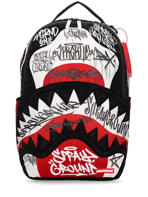 Printed Canvas Backpack Sprayground Girls Luisaviaroma