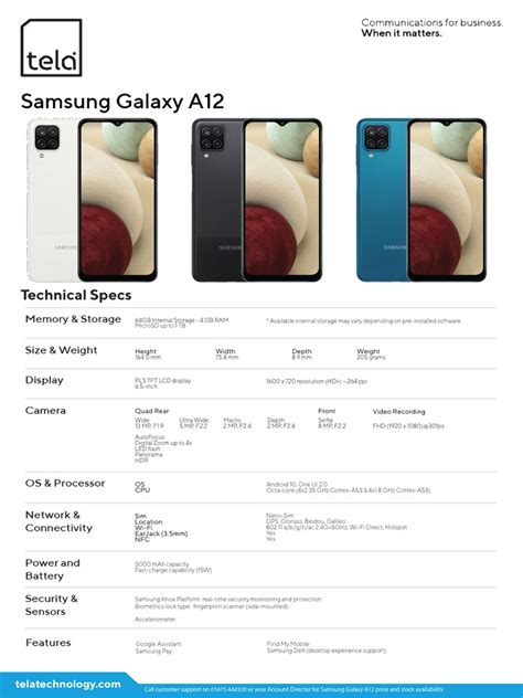 Samsung Galaxy A12 Specs | PDF