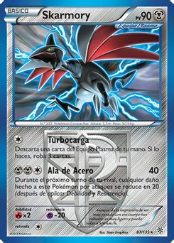 Skarmory Negro Y Blanco Tormenta Plasma Base De Datos De Cartas De