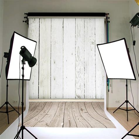 Neu Wei Wand Fotohintergrund Hintergrund Foto Studio Holzfussboden