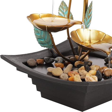 Lily Waterfall Fountain Indoor Tabletop Fountain Electric Etsy