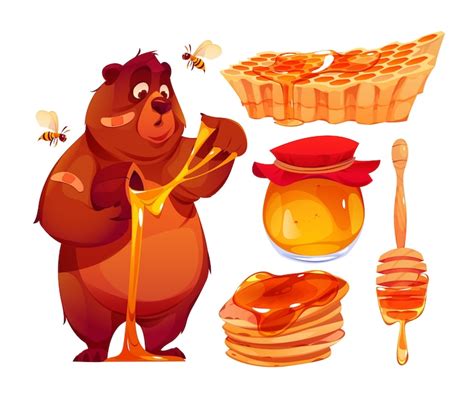 Free Vector | Cartoon style honey and bear