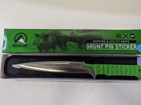 Knife Ridgeline Pig Sticker ”tusk” Single Edge Ridge In Black Nylon