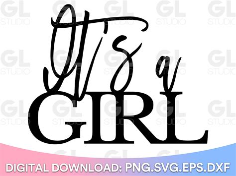 Its A Girl Svg Cake Topper Svg Its A Girl Cake Topper Etsy