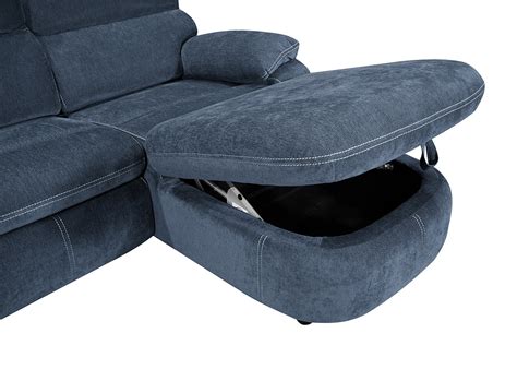 Brooklyn Blue 5 Pc Power Sectional W Adjustable Headrests Chaise