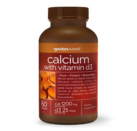 Calcium 1200mg Vitamin D 1000 Iu 60 Softgels Biovea