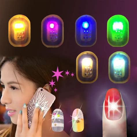 Bittb Nfc Led Light Nail Sticker Fingernail Art Tip Flashing Chip Nail