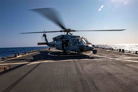 Dvids Images Uss Barry Conducts Flight Operations With Helicopter