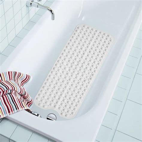 40*100cm PVC Large Bathtub Non Slip Anti bacterial Antiskid Bathroom Bath Mats With Suction Cups ...