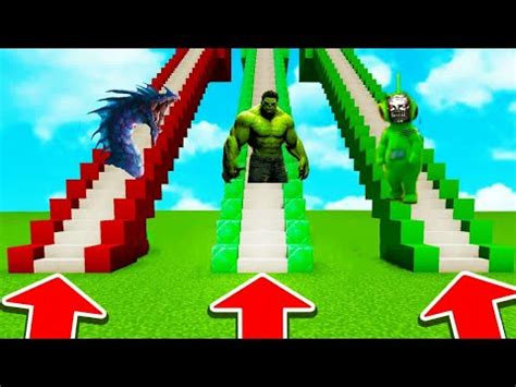 Do Not Choose The Wrong Stairs In Minecraft Pe Dragon Hulk Dipsy