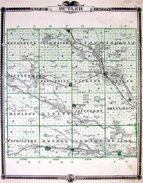 Map Of Butler County Art Source International