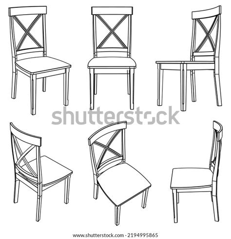 Chair Line Vector Illustration Set Different Stock Vector (Royalty Free ...