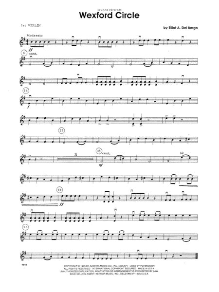 Wexford Circle Violin 1 By Elliot Del Borgo Violin Digital Sheet