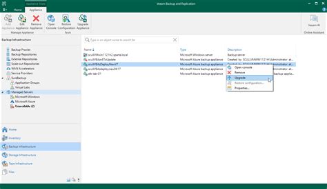 Updating Appliances Using Console Veeam Backup For Microsoft Azure Guide