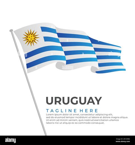 Template Vector Uruguay Flag Modern Design Vector Illustration Stock