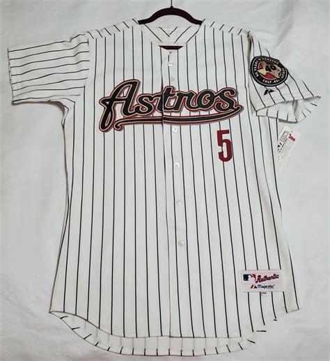 Majestic 44 Large Houston Astros Jeff Bagwell Signed Authentic Jersey