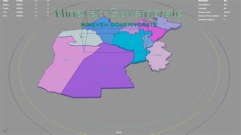 Nineveh Governorate Iraq Map Region Geography Political D Model Rigged