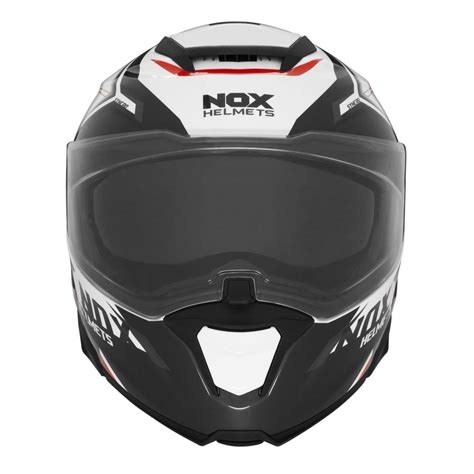 Nox Casque Modulable Integral Jet N Cruzr Moto Scooter Blanc Rouge